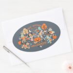 Mickey Friends Halloween Best Witches Oval Sticker