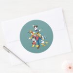 Mickey Friends Classic Group Classic Round Sticker