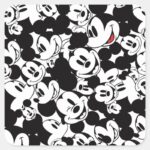 Mickey Friends Classic Mickey Pattern Square Sticker