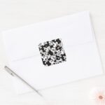 Mickey Friends Classic Mickey Pattern Square Sticker