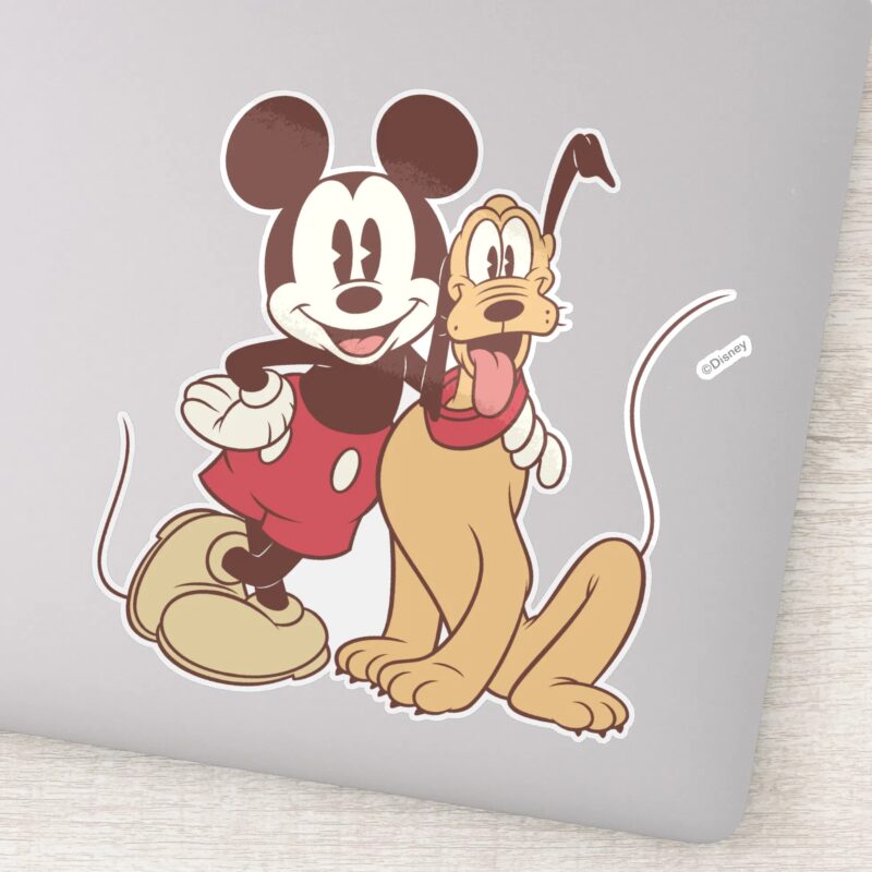 Mickey Friends Classic Mickey Pluto Sticker
