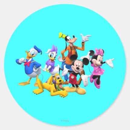 Mickey Friends Clubhouse Classic Round Sticker