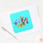 Mickey Friends Clubhouse Square Sticker