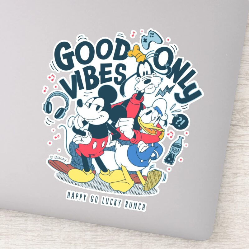 Mickey Friends Good Vibes Only Sticker