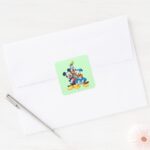 Mickey Friends Group Hug Square Sticker