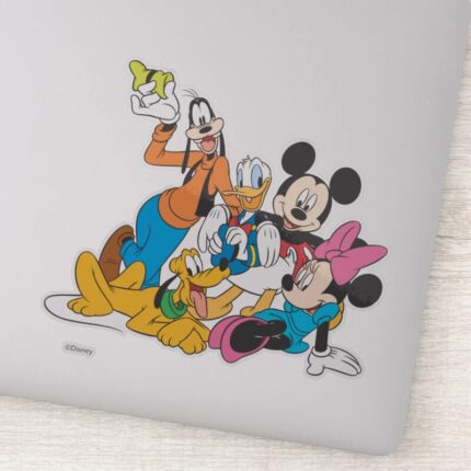 Mickey Friends Leaning Sticker