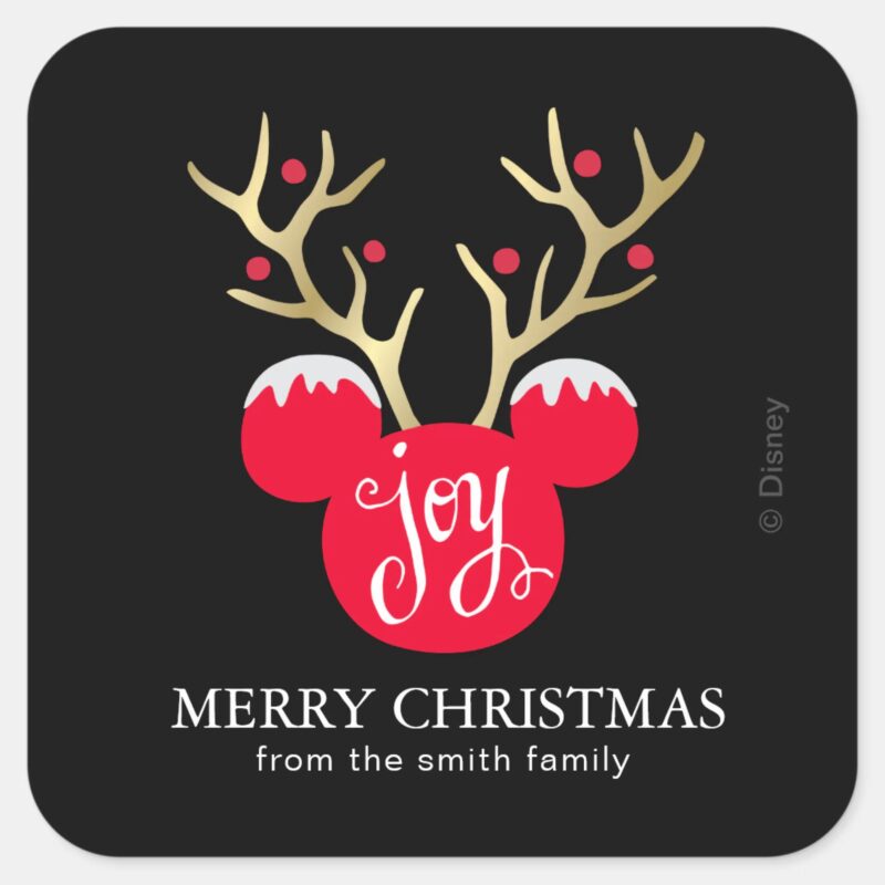 Mickey Friends Mickey Christmas Joy Custom Square Sticker
