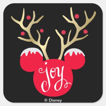 Mickey Friends Mickey Christmas Joy Square Sticker