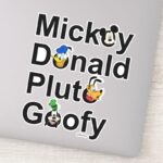 Mickey Friends Mickey Donald Pluto Goofy Sticker