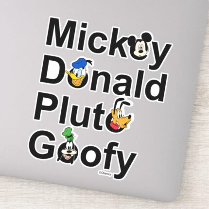 Mickey Friends Mickey Donald Pluto Goofy Sticker