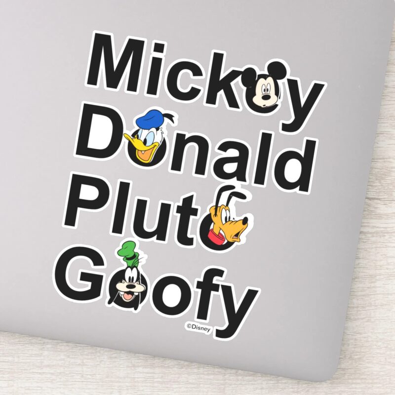 Mickey Friends Mickey Donald Pluto Goofy Sticker
