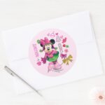 Mickey Friends Minnie Holiday Cheer Classic Round Sticker