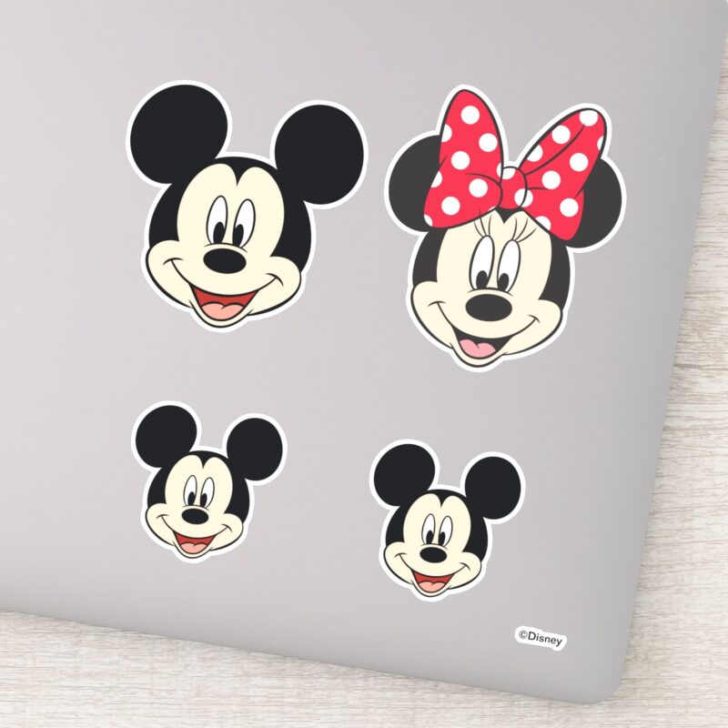 Mickey Minnie Family Of 4 Boys Sticker