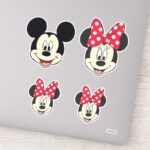 Mickey Minnie Family Of 4 Girls Sticker