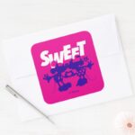 Mickey Minnie Mouse Sweet Valentines Day Square Sticker