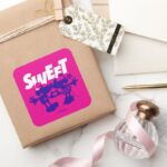 Mickey Minnie Mouse Sweet Valentines Day Square Sticker