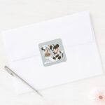Mickey Minnie Wedding Getting Married Square Sticker