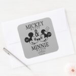 Mickey Minnie Est. 1928 Square Sticker