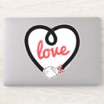 Mickey Minnie Heart Love Sticker