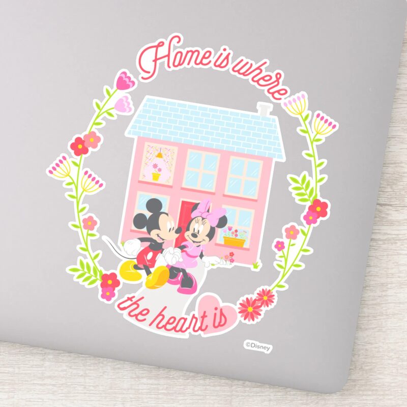 Mickey Minnie Home Is Where The Heart Is Sticker