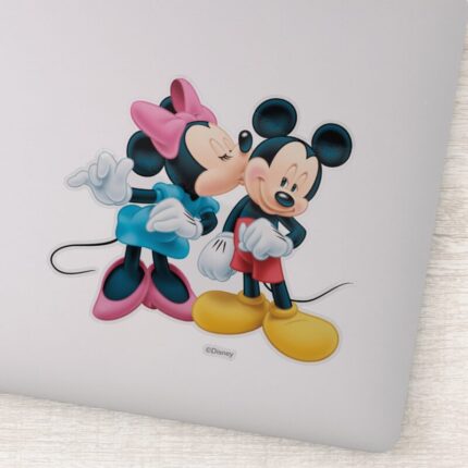 Mickey Minnie Kiss On Cheek Sticker