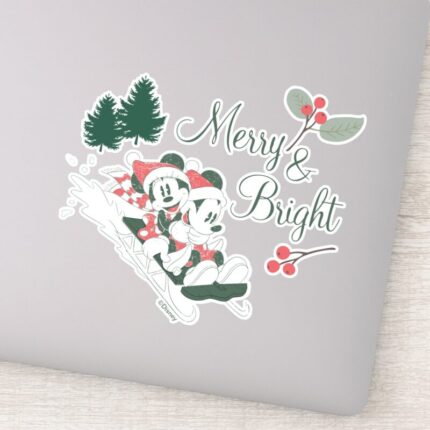 Mickey Minnie Merry Bright Sticker