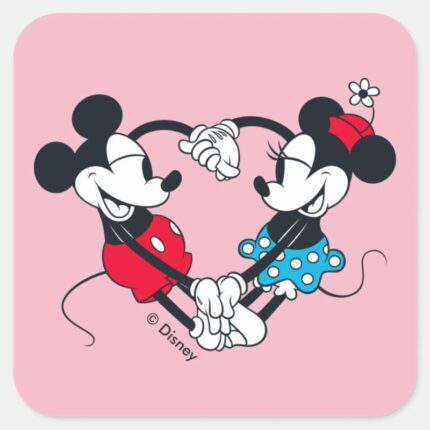 Mickey Minnie Relationship Goals Square Sticker