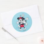 Mickey Minnie Two Of A Kind Classic Round Sticker