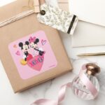 Mickey Minnie XOXO Valentine Square Sticker