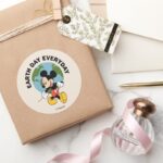 Mickey Earth Day Everyday Classic Round Sticker