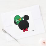 Mickey St. Patricks Day Icon Square Sticker