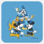 Mickey And Friends Dreidel Days Square Sticker