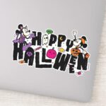Mickey And Minnie Happy Halloween Sticker