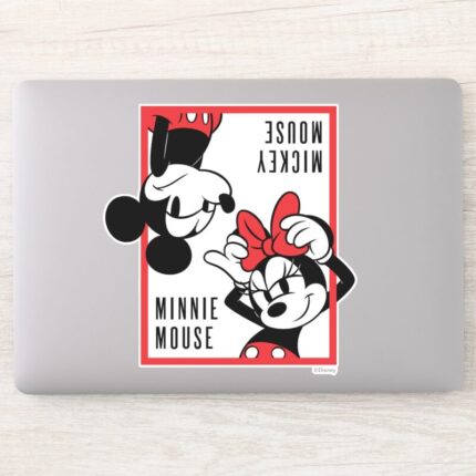 Mickey And Minnie Cute Combo Design Sticker