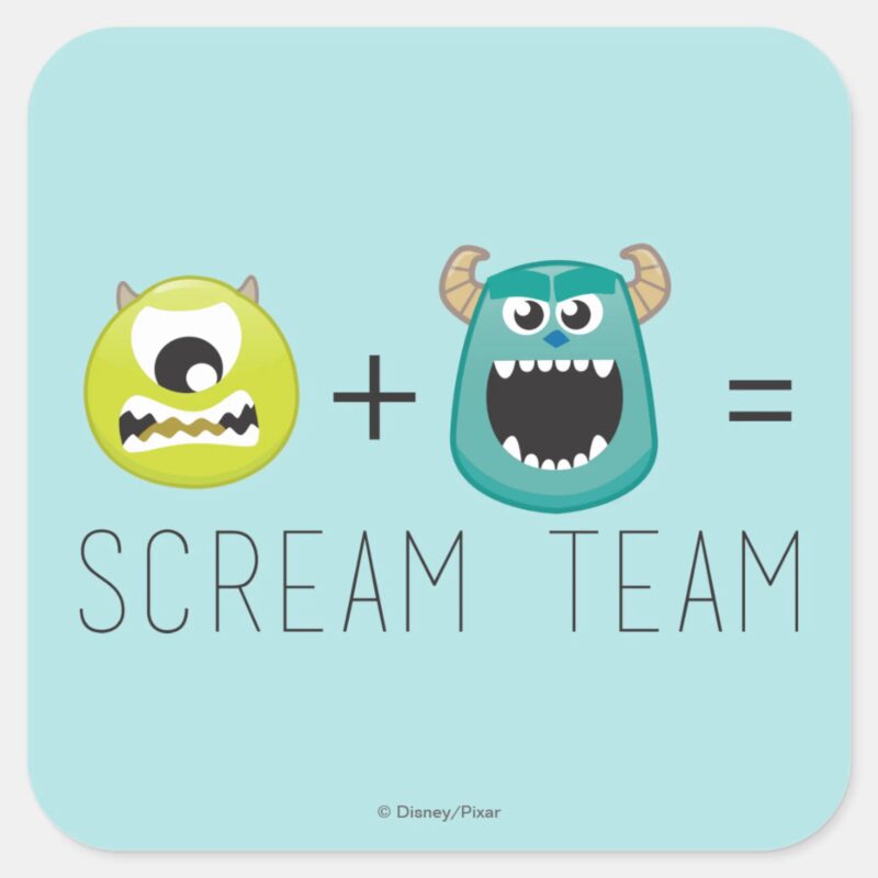 MikeSulleyScream Team Square Sticker MikeSulleyScream Team Square Sticker