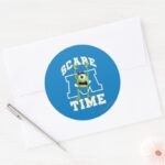 Mike Scare Time Classic Round Sticker