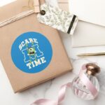 Mike Scare Time Classic Round Sticker