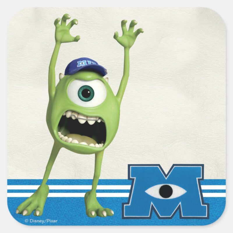 Mike Scaring Square Sticker Mike Scaring Square Sticker