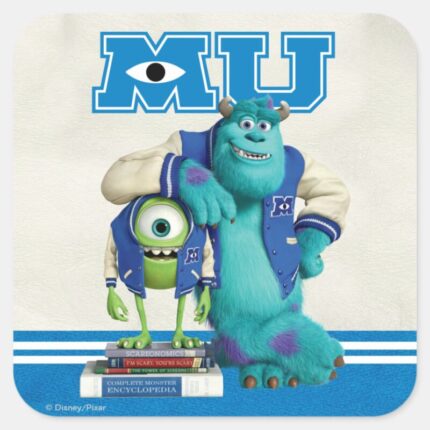 Mike And Sulley MU Square Sticker