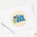 Mike With Monsters U Flag Classic Round Sticker