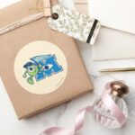 Mike With Monsters U Flag Classic Round Sticker