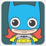 Mini Batgirl Square Sticker