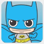 Mini Batman Running Square Sticker