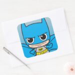Mini Batman Running Square Sticker