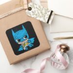 Mini Batman Sketch Square Sticker