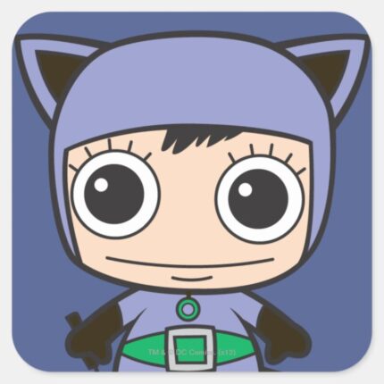 Mini Cat Woman Square Sticker