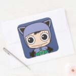 Mini Cat Woman Square Sticker