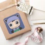 Mini Cat Woman Square Sticker