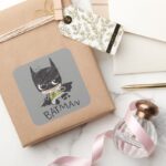 Mini Classic Batman Sketch Square Sticker