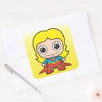 Mini Supergirl Square Sticker